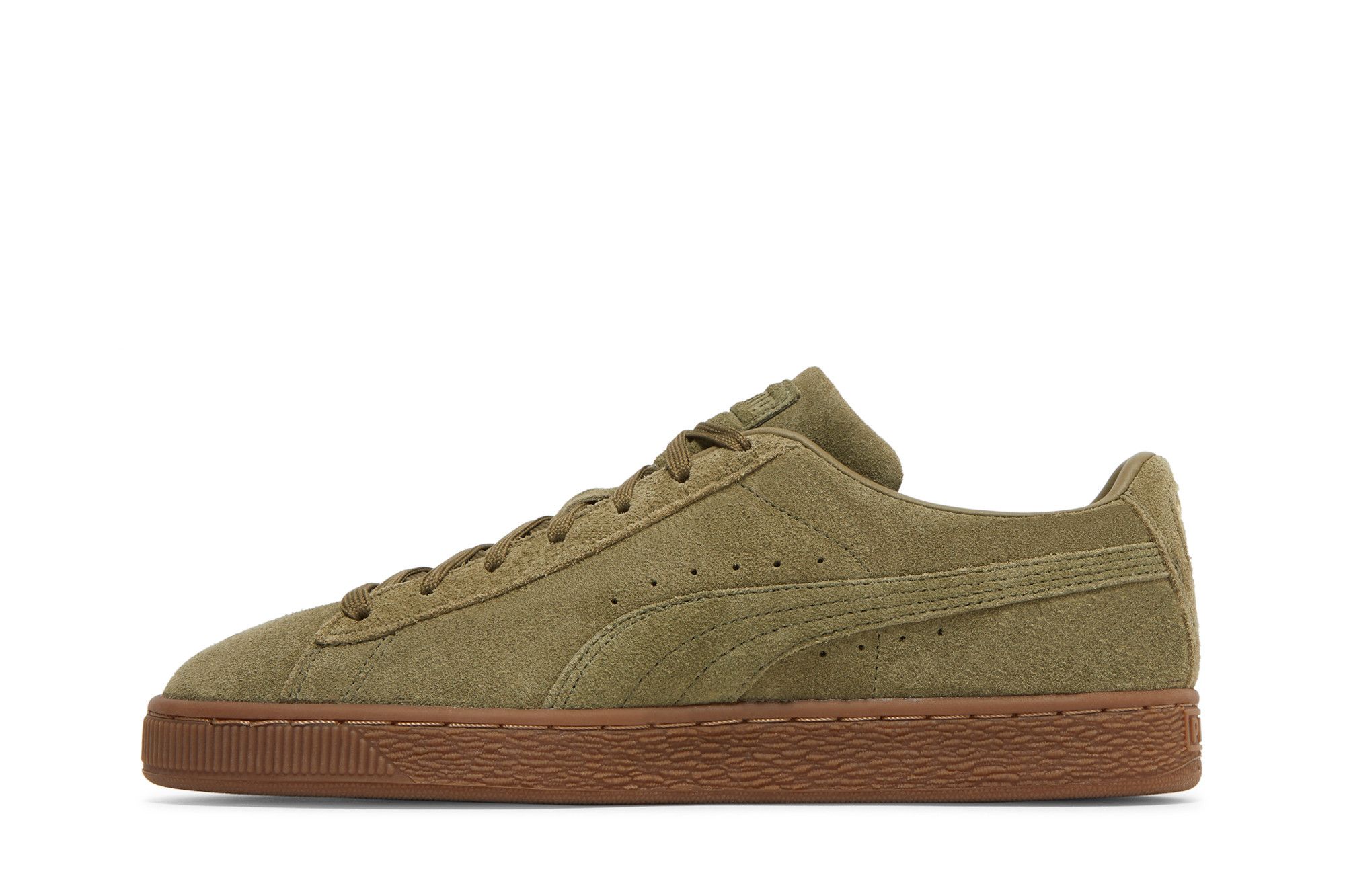 Buy Suede Burnt Olive Gum 381174 04 GOAT