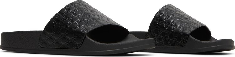 Balmain Wmns Calypso Sandal Embossed Monogram   Black