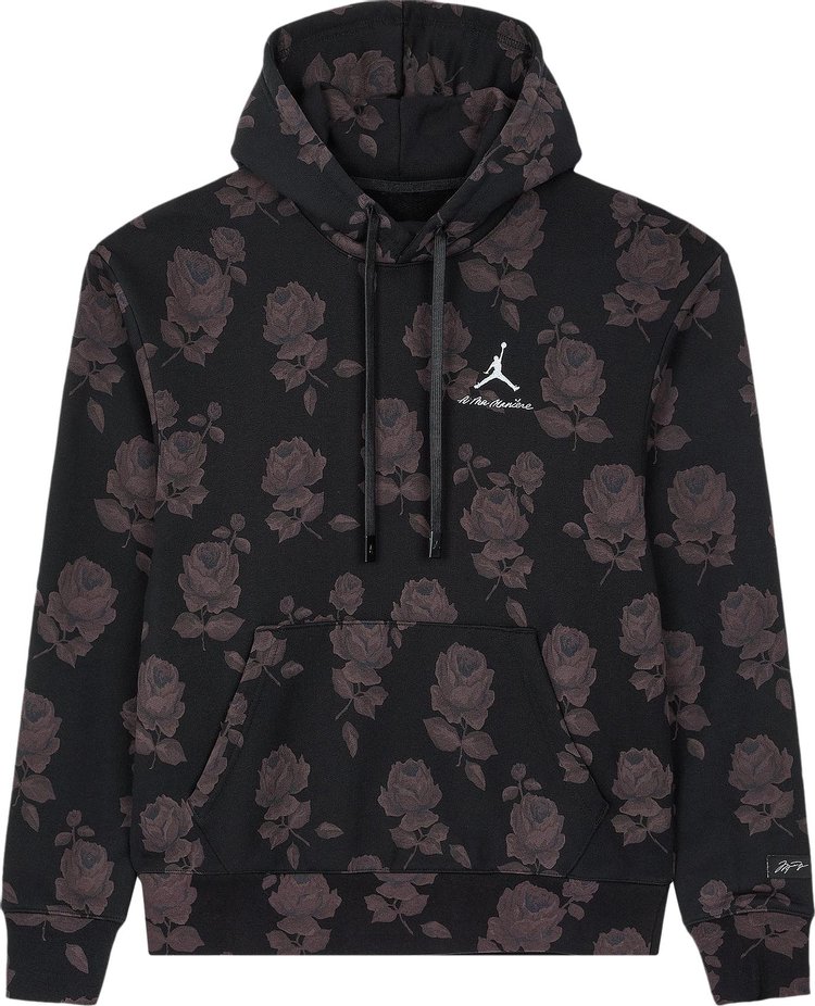 Air Jordan x A Ma Manière All Over Print Fleece Hoodie 'Black/Medium Ash'
