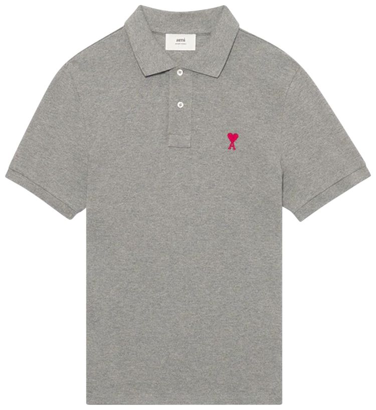 Ami Sl Polo Heather Grey