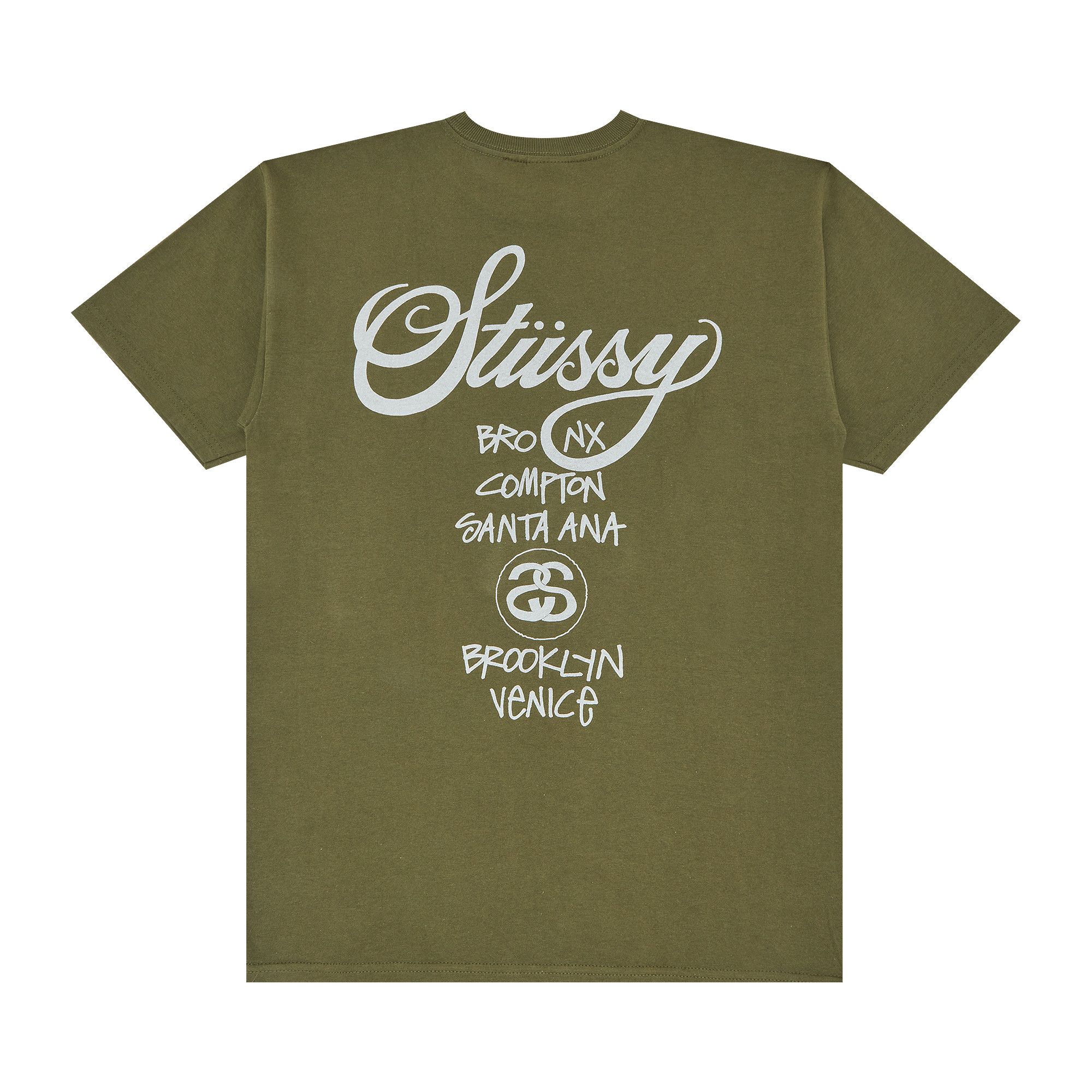 Buy Stussy World Tour Tee Olive 0535 100000103WTT OLIV GOAT