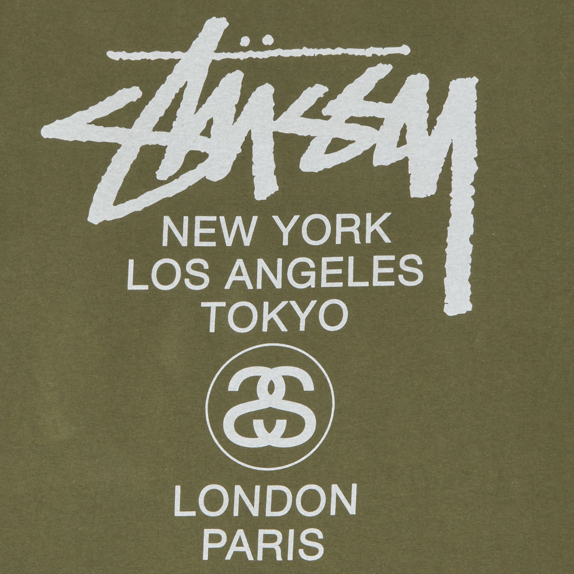 Buy Stussy World Tour Tee 'Olive' - 0535 100000103WTT OLIV