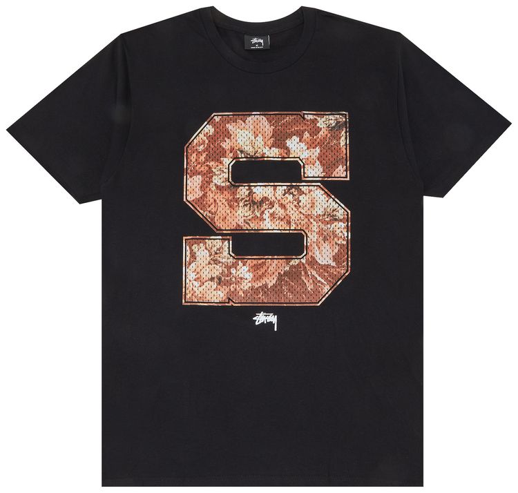 Stussy S Floral Tee Black