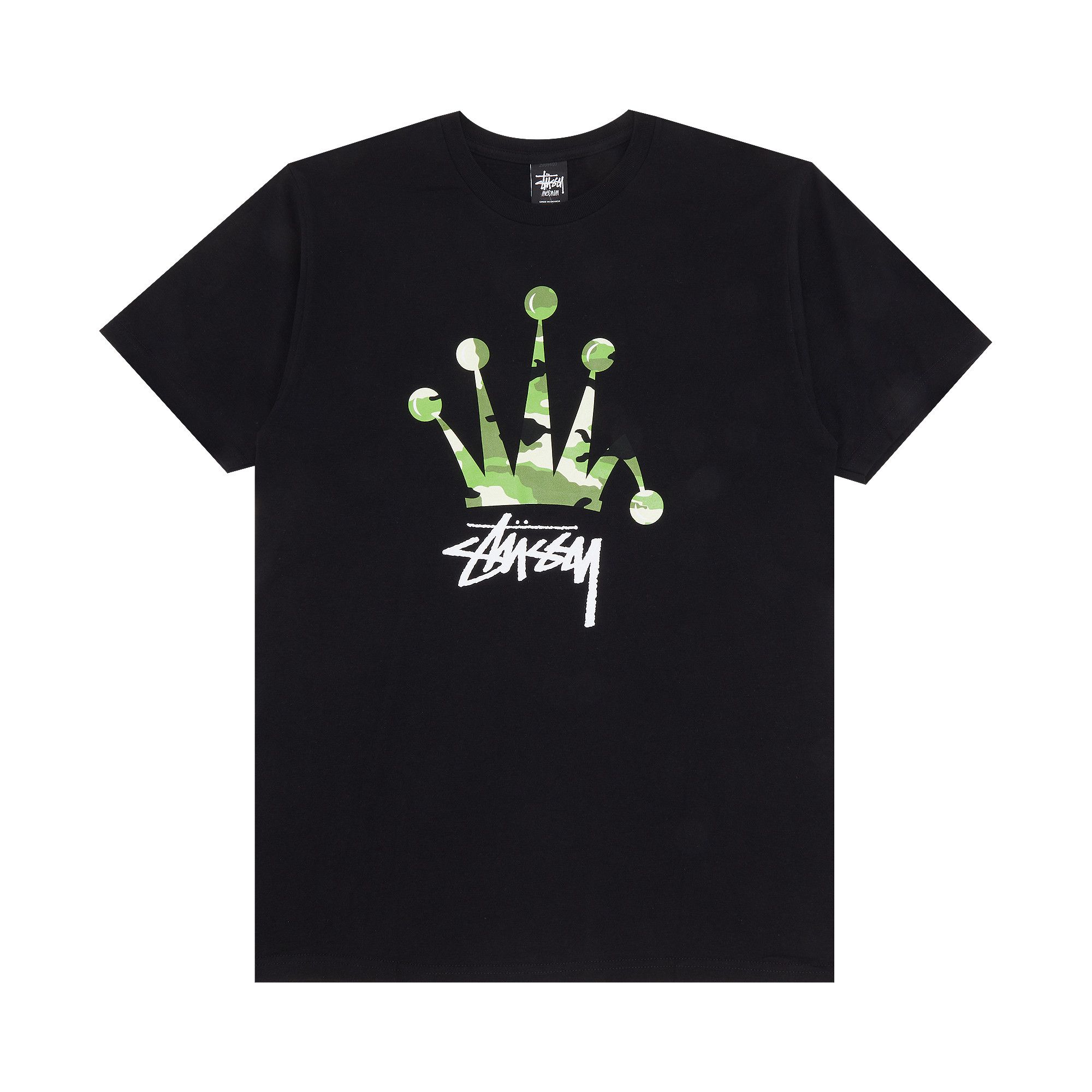 Buy Stussy Camo Crown Tee 'Black' - 1903080 BLAC | GOAT
