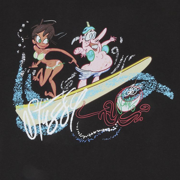 Stussy John K Surfs Up Tee Black