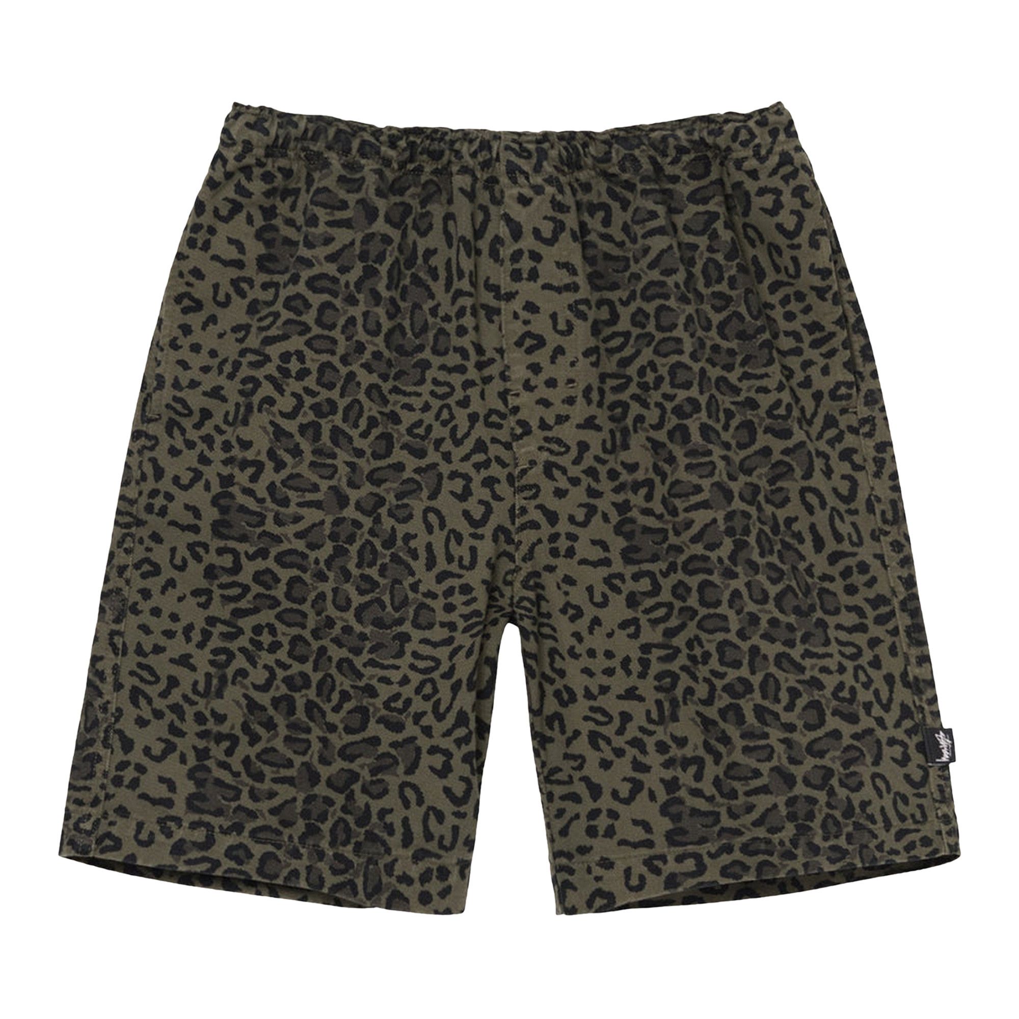 Buy Stussy Leopard Beach Short 'Olive' - 112284 OLIV | GOAT
