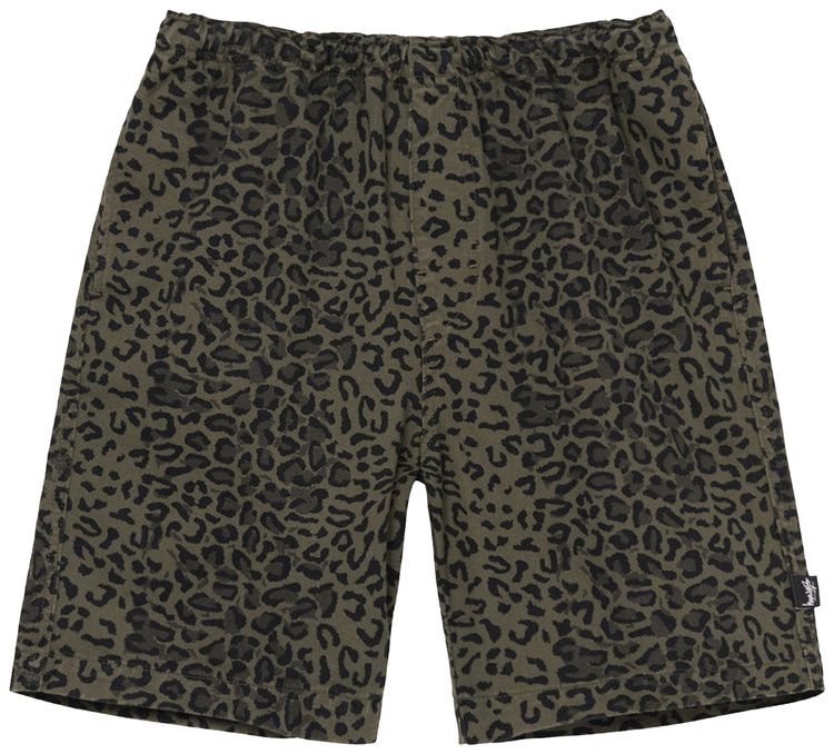 Stussy Leopard Beach Short Olive