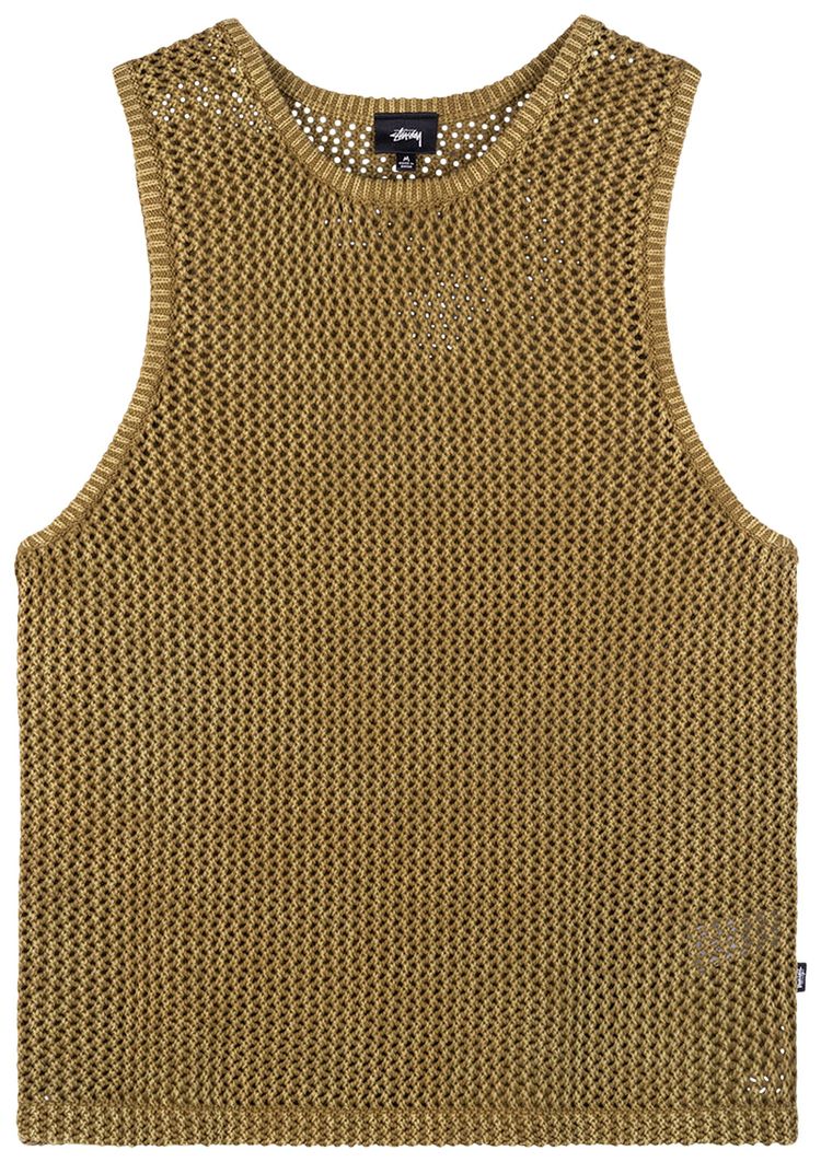 Stussy ODyed Mesh Tank Khaki
