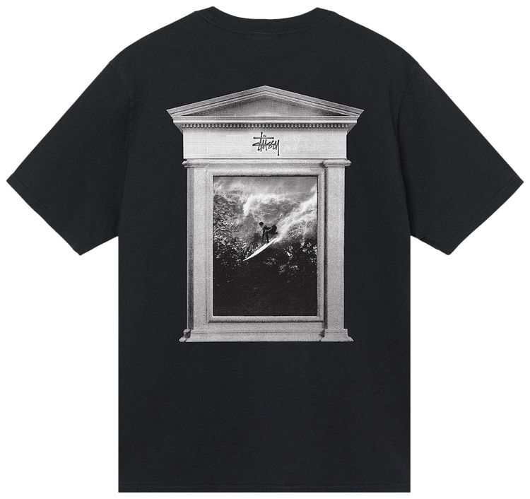 Stussy Surf Tomb Pigment Dyed Tee Black