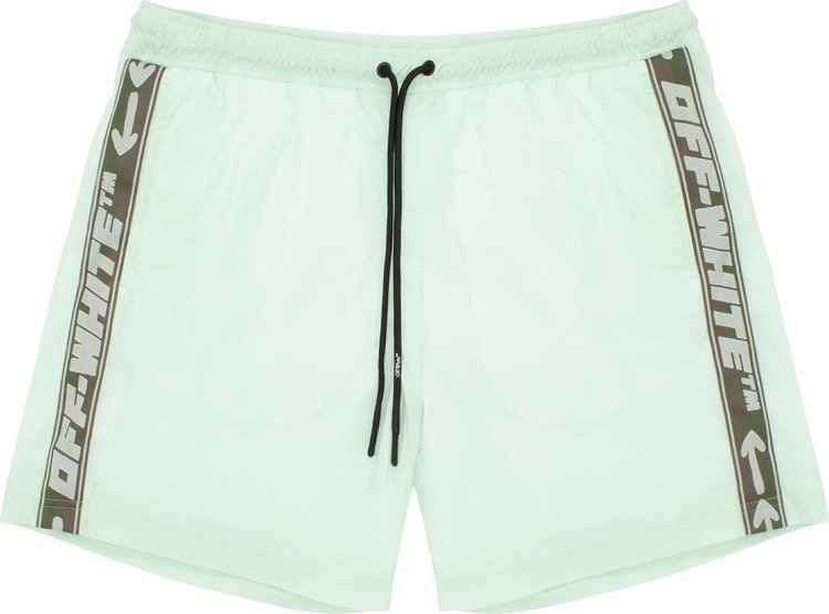 Off-White Athl Logoband Swim Short 'Pastel Green/White'