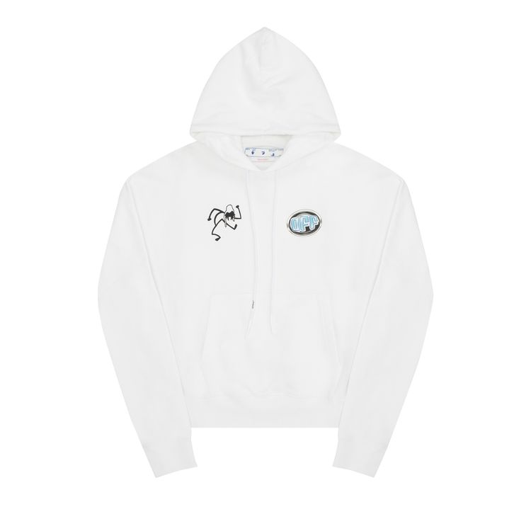 Off White DJ Play Over Hoodie WhiteBlack
