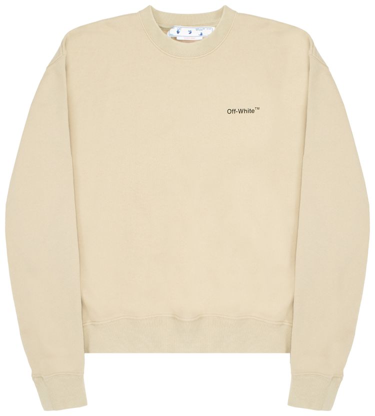 Off White Caravag Arrow Over Crewneck Dark SandBlack