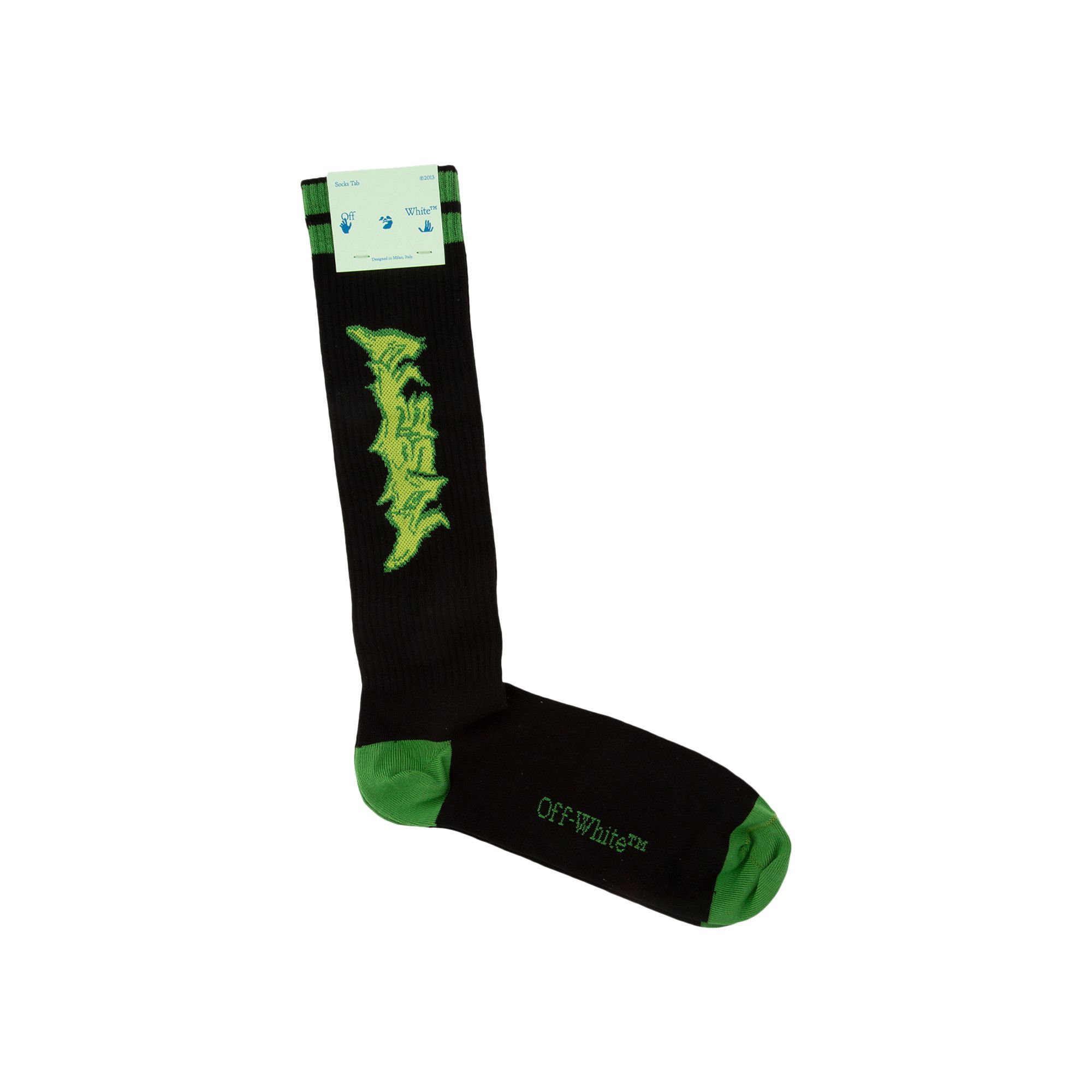 Off white neon green socks shop