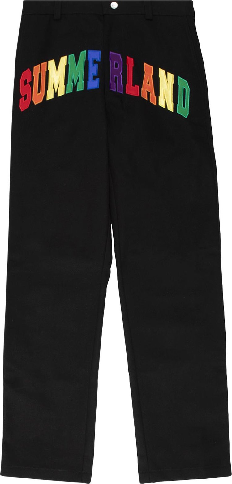 Nahmias Summerland Rainbow Silk Patch Trousers 'Black'