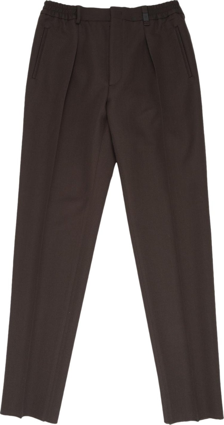 Fendi Gab And Plaque Pants 'Wenge'