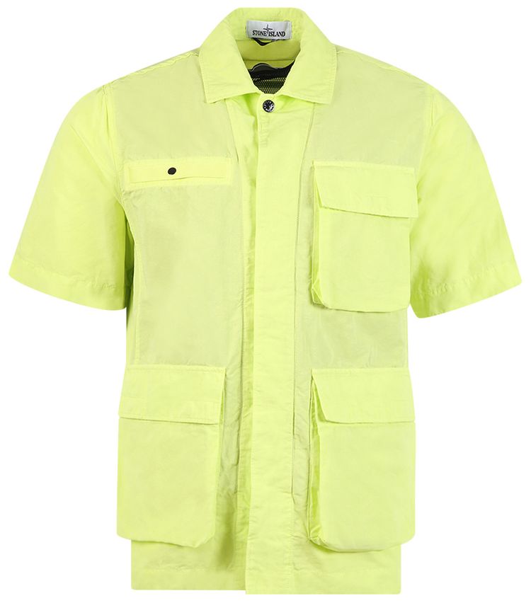 Stone Island Short Sleeve Shirt Jacket Aqua
