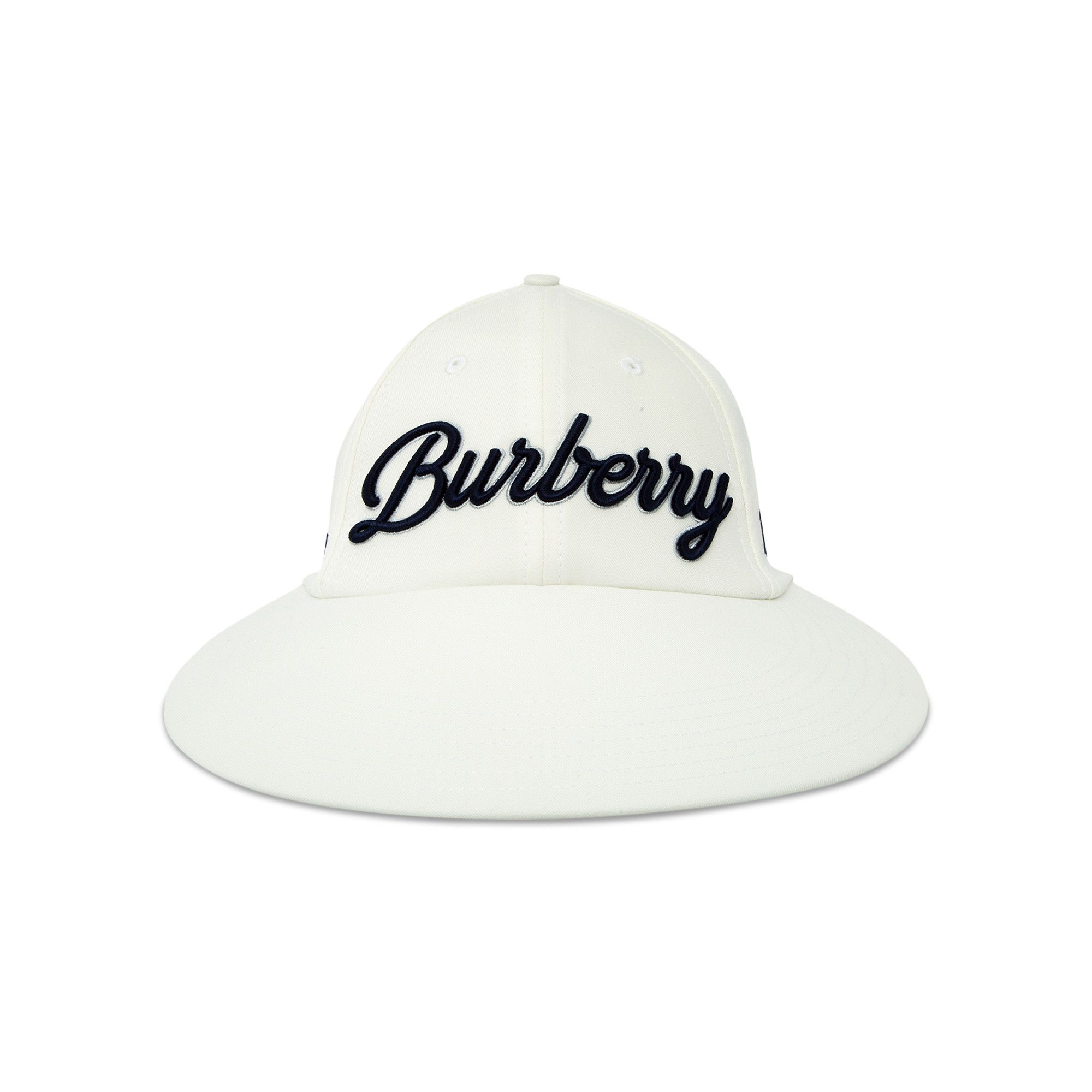 ブランド品専門の Buy White 'Optic Cap Peak Wide Logo Varsity Burberry 帽子