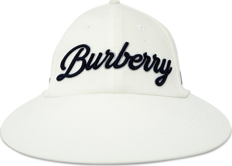 Buy Burberry Varsity Logo Wide Peak Cap 'Optic White' - 8056156 | GOAT