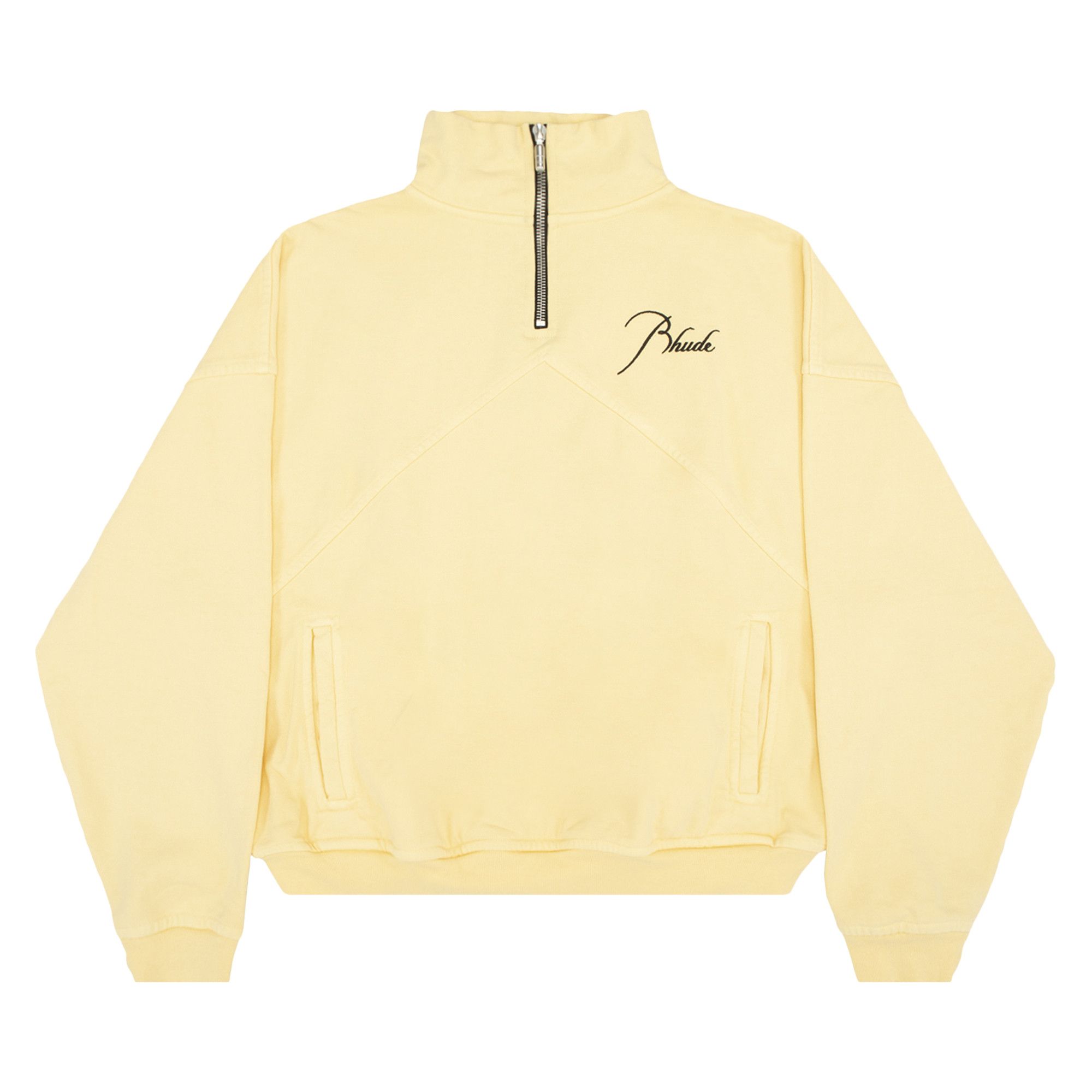 Buy Rhude Quarter Zip Sweatshirt 'Pastel Yellow