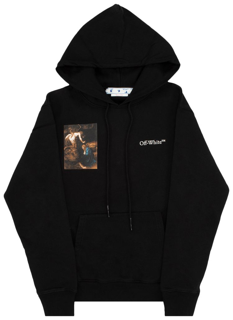 Off White Caravag Lute Slim Hoodie BlackWhite