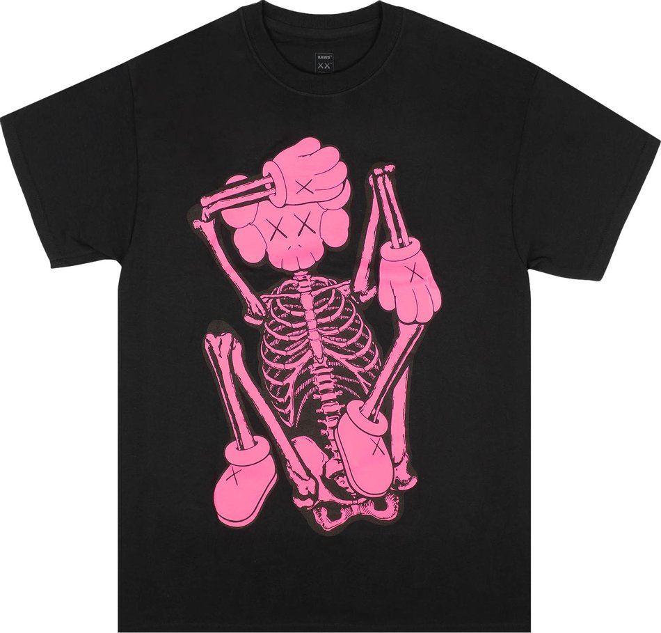 Buy KAWS Skeleton New Fiction Bone T-Shirt 'Black' - KAWS SS02 BLAC | GOAT