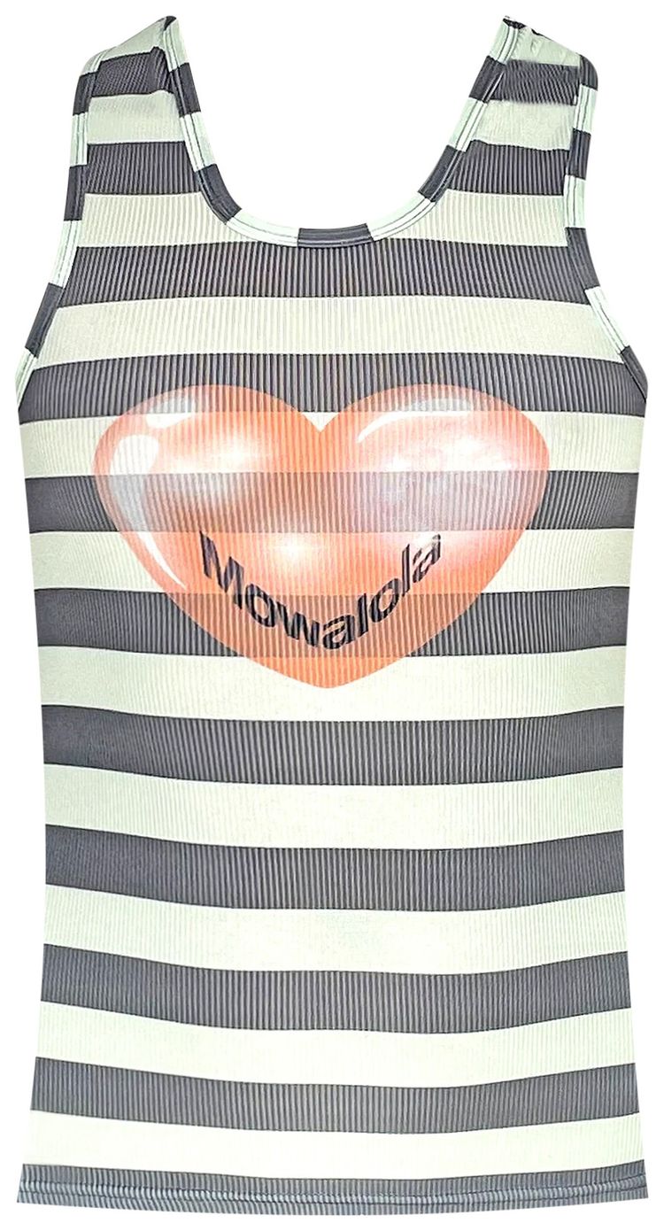 Mowalola Love On Me Tank BlackWhite Stripes