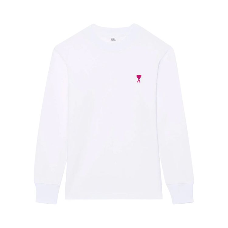 Ami Long Sleeve T Shirt White