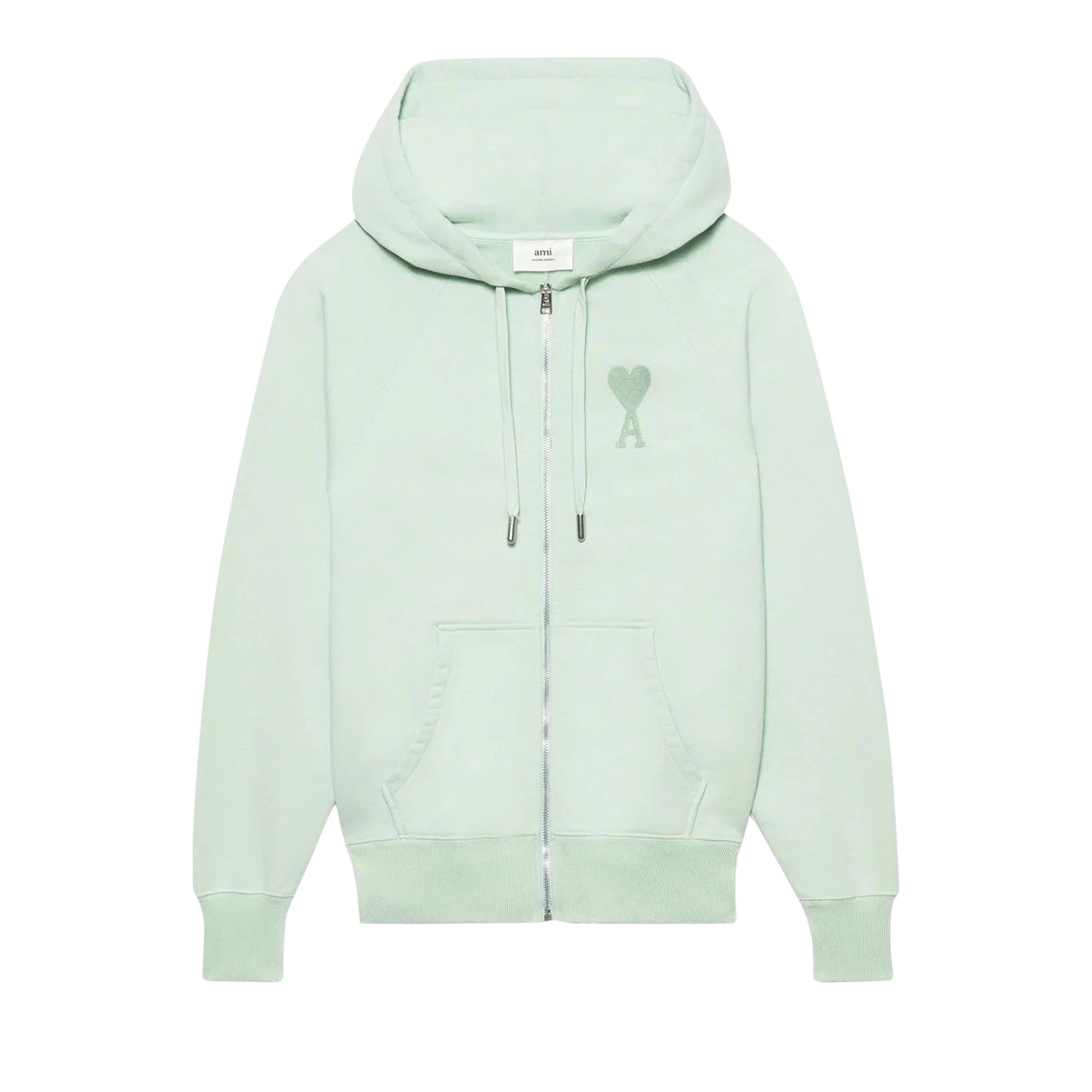 Buy Ami Zipped Hoodie 'Aqua' - USW402 747 441 | GOAT CA