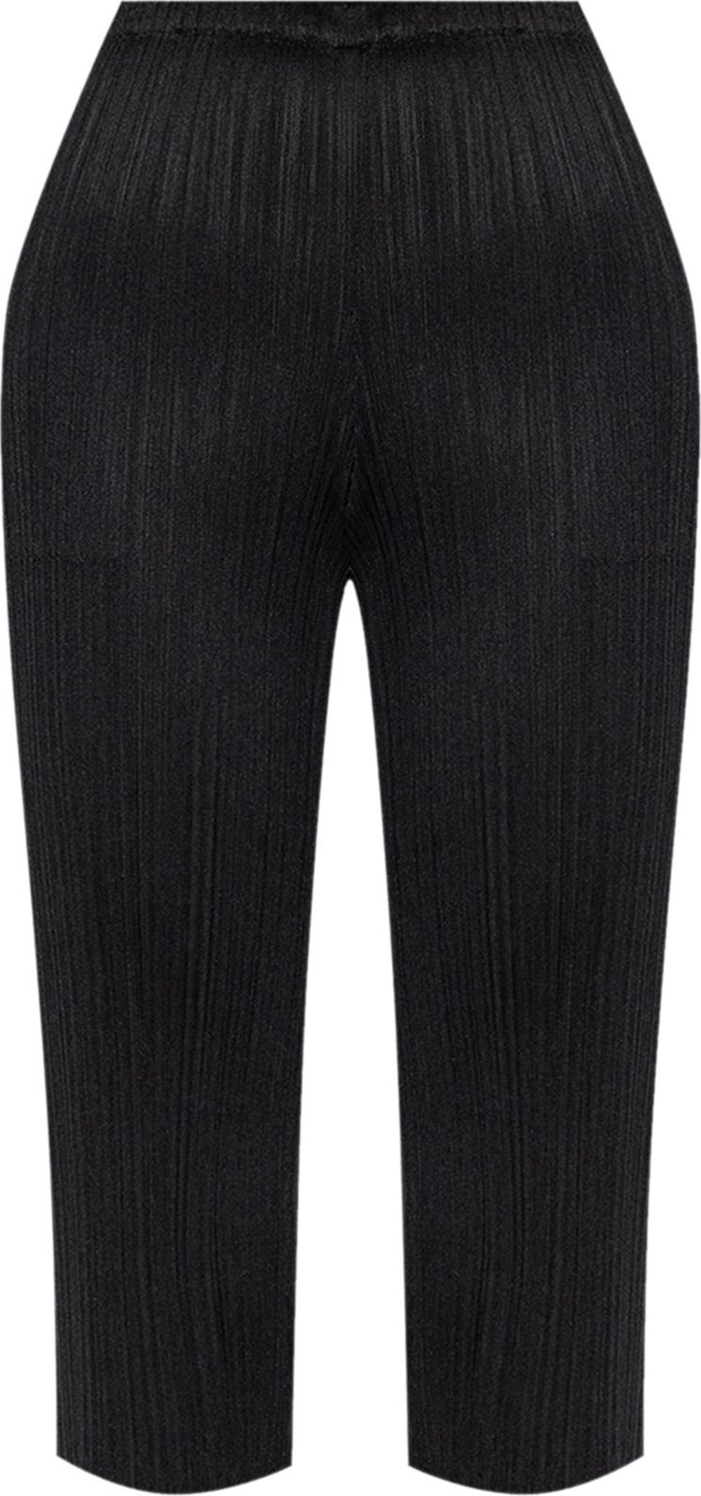 Buy Pleats Please Issey Miyake Basic Cropped Pants 'Black' - PP26JF110 ...