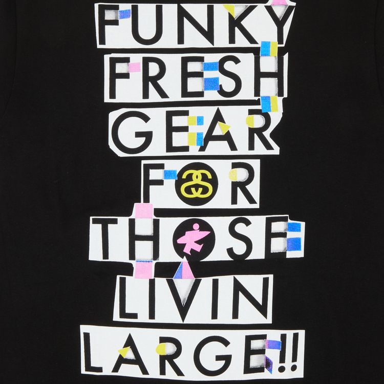 Stussy Funky Fresh Gear For Those Livin Large Tee Black