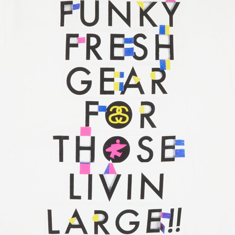 Stussy Funky Fresh Gear For Those Livin Large Tee White