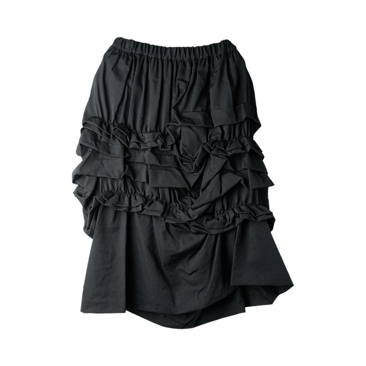 Comme des Garcons Gathered Detail Skirt Black