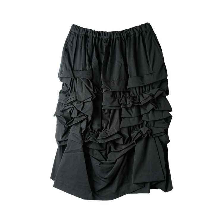 Comme des Garcons Gathered Detail Skirt Black