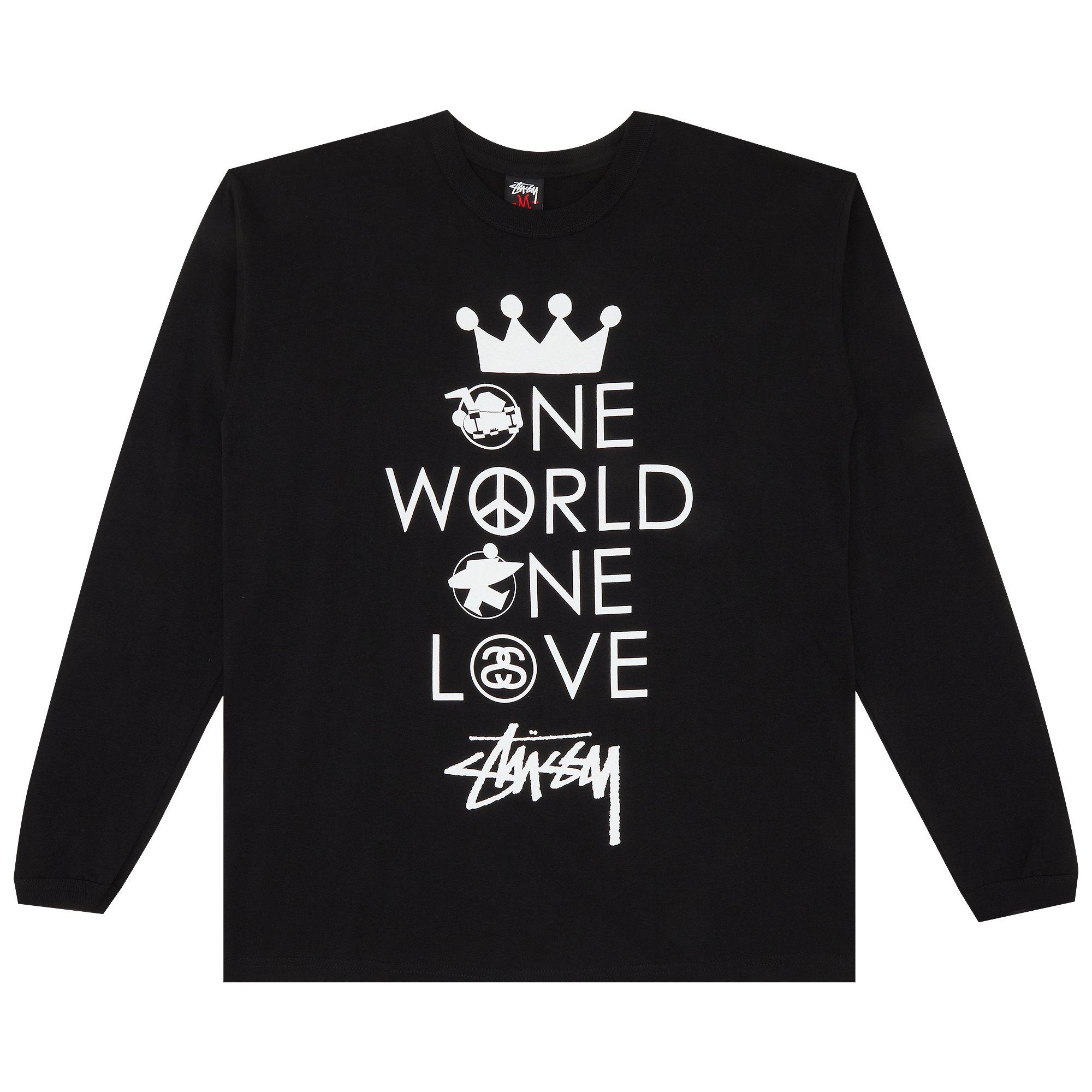 Stussy Gear One World One Love Long-Sleeve Tee 'Black'