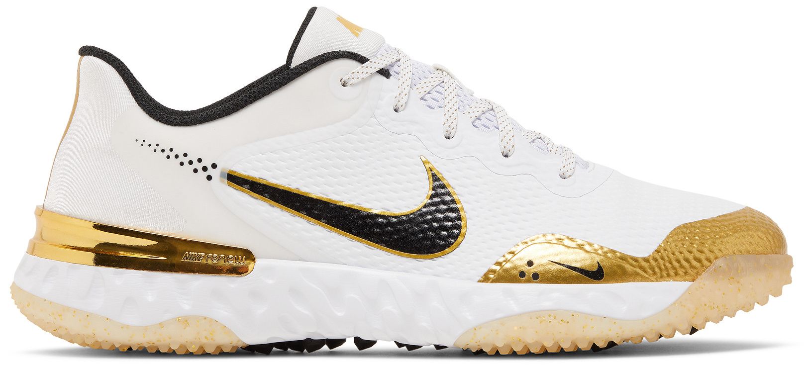 Alpha huarache elite 2 white and gold Sale