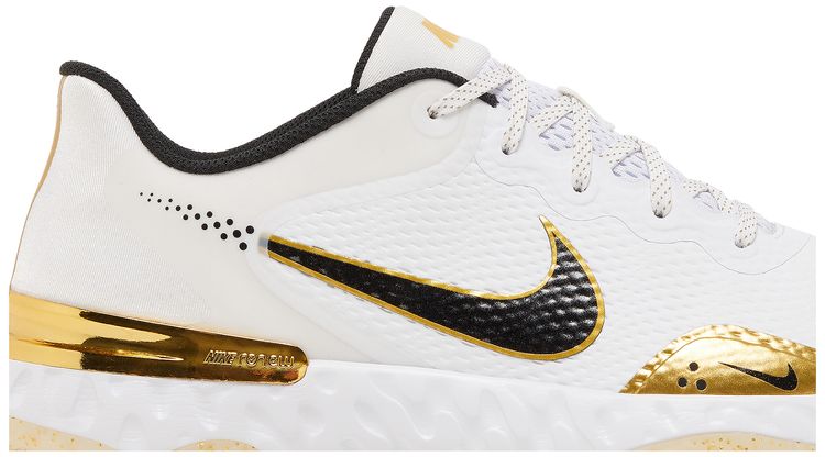 Nike Alpha Huarache Elite 3 Turf White Metallic Gold
