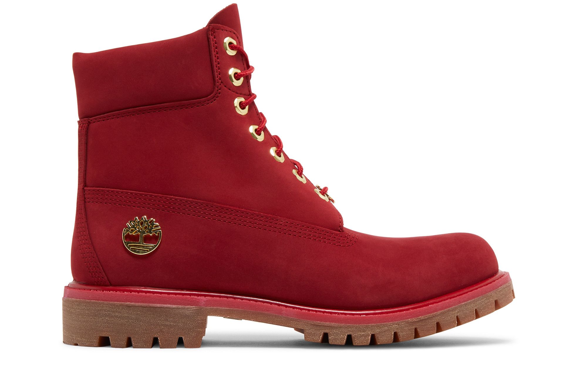 Red 6 top inch timberlands mens
