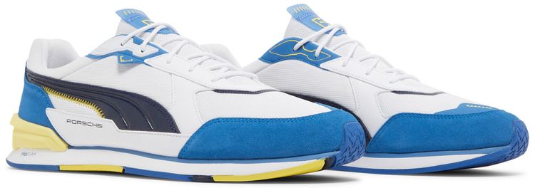 Puma Porsche Legacy x Low Racer White Peacoat Celandine