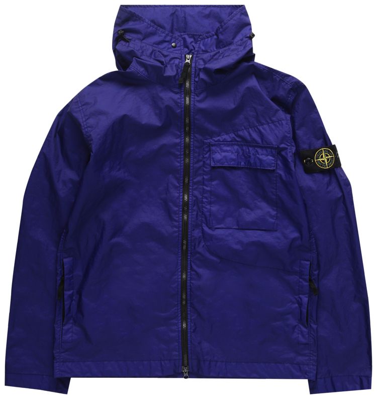 Stone Island Hooded Jacket Bright Blue