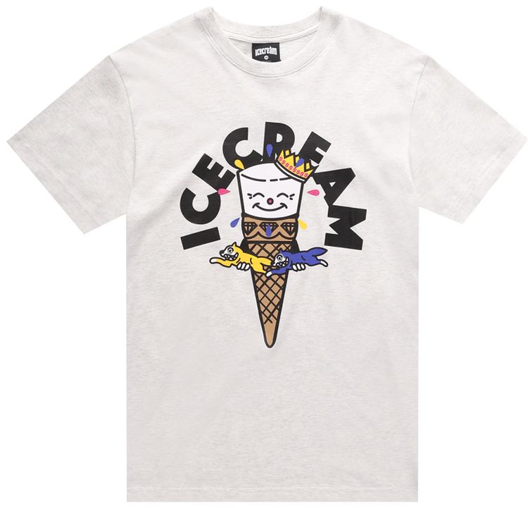 Icecream Visitation Short Sleeve Tee Light Heather Grey
