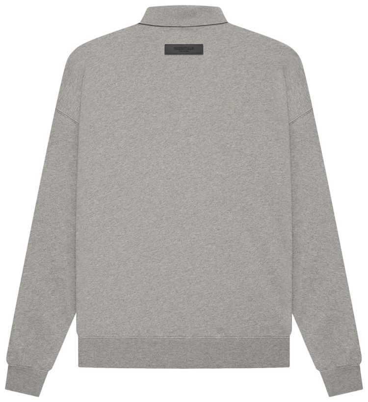 Fear of God Essentials Long Sleeve Polo Dark Oatmeal