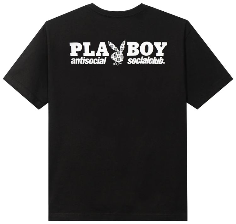 Anti Social Social Club x Playboy Checkered Tee Black