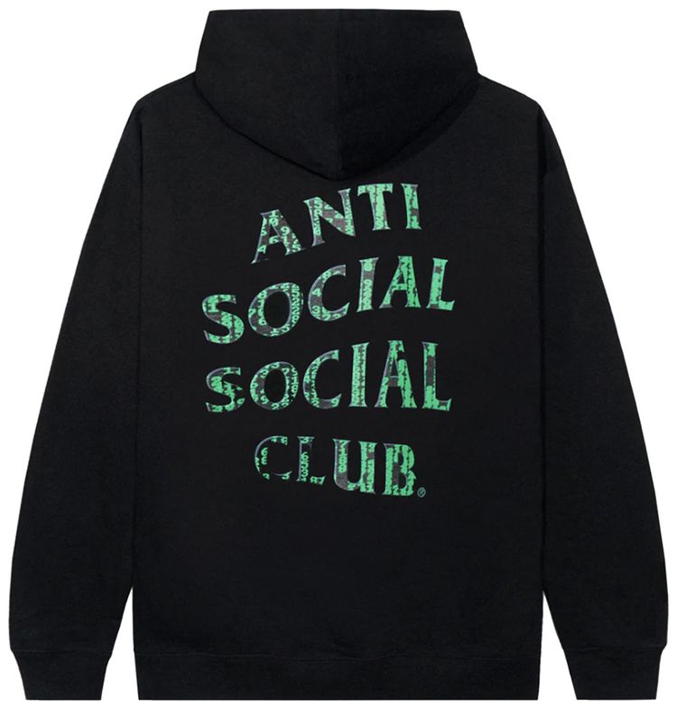 Anti Social Social Club Glitch Hoodie Black