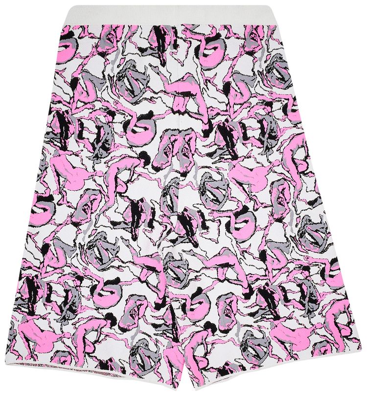 Loewe Jacquard Knit Bermuda Shorts WhiteGreyBlackPink