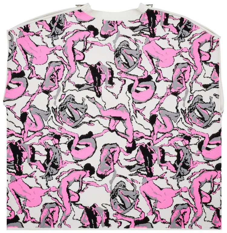 Loewe Jacquard Knit Top WhiteGreyBlackPink