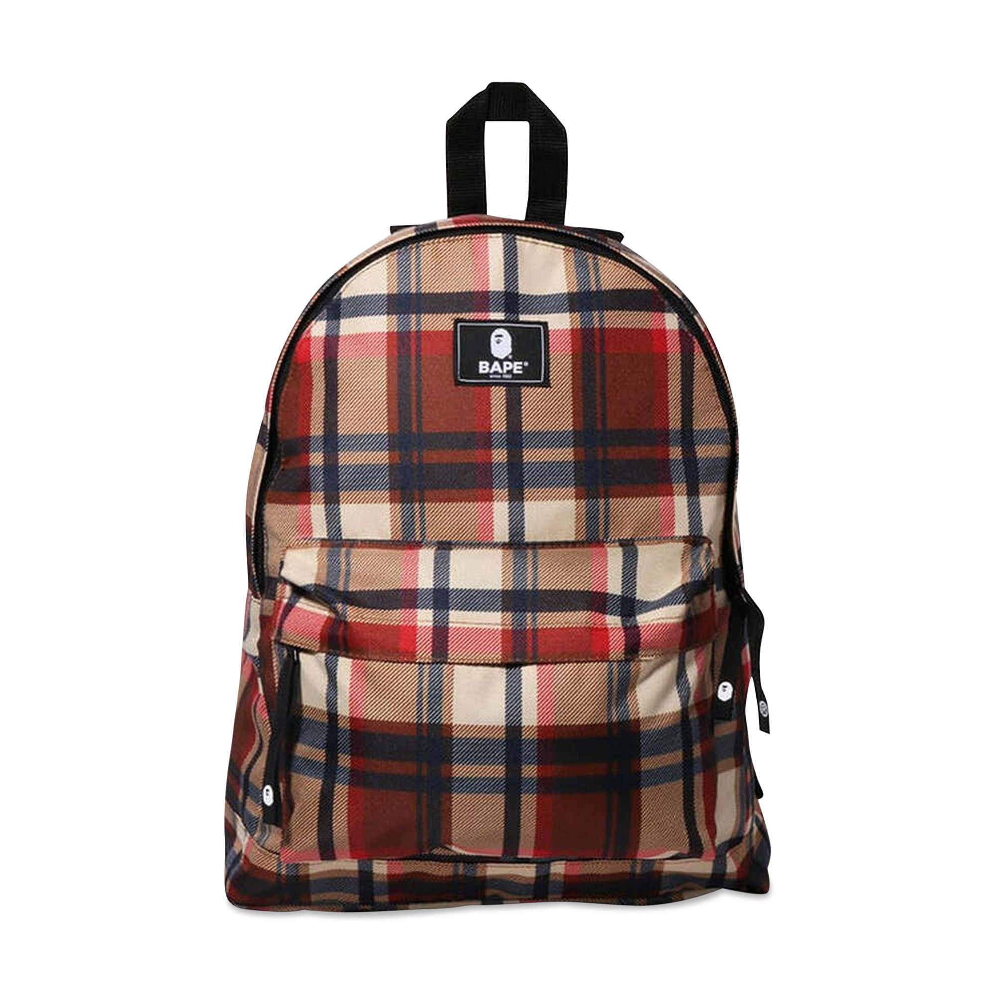 Buy BAPE Check Daypack Red 4I20 189 001 RED GOAT