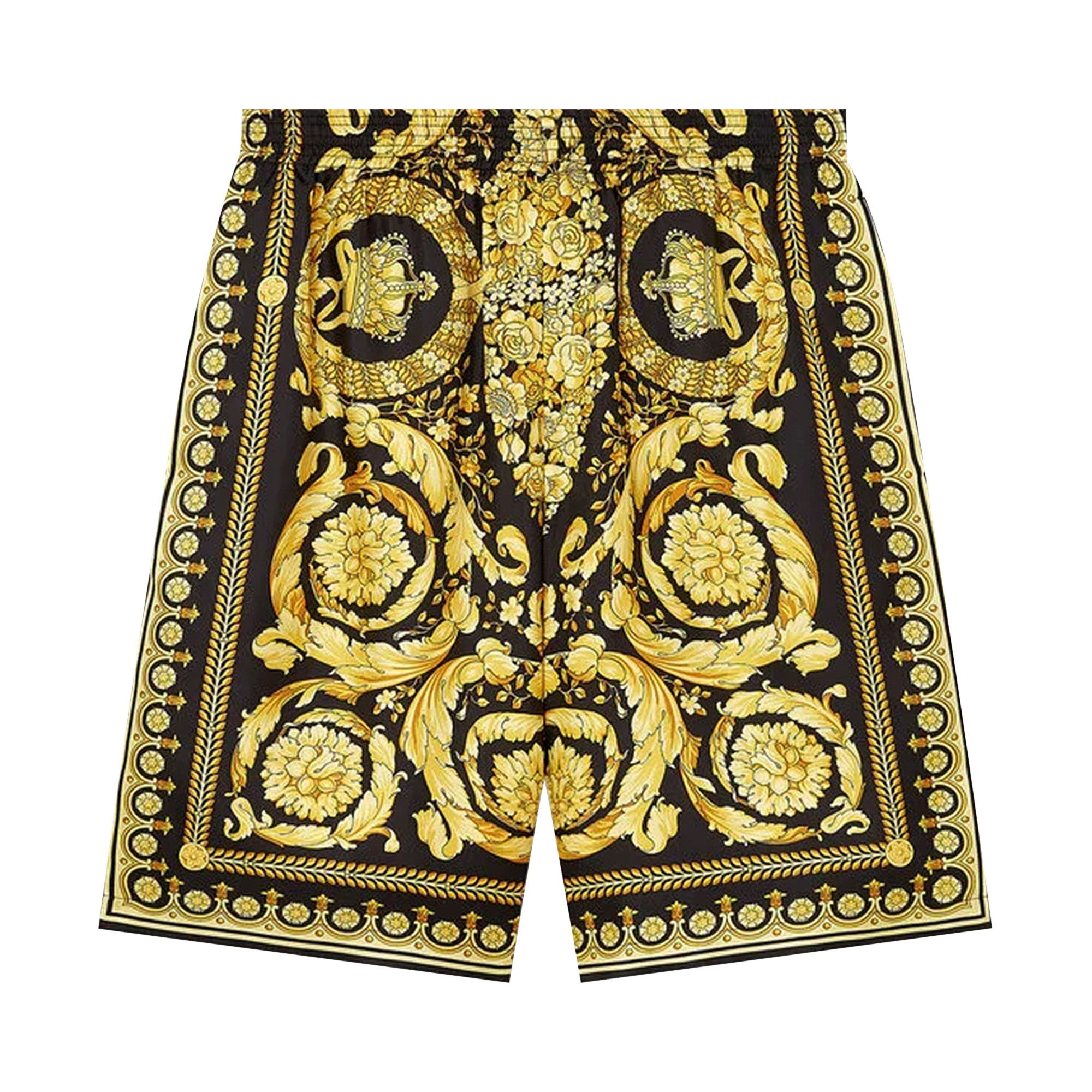 Buy Versace Barocco Shorts 'Black/Gold' - 1002476 1A03044 5B000 | GOAT
