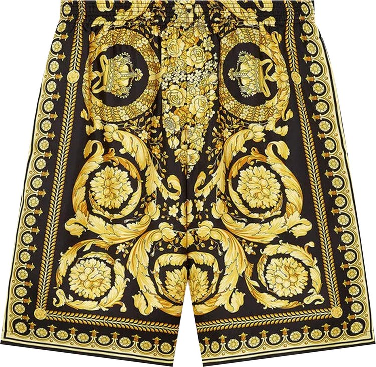 Buy Versace Barocco Shorts 'Black/Gold' - 1002476 1A03044 5B000 | GOAT