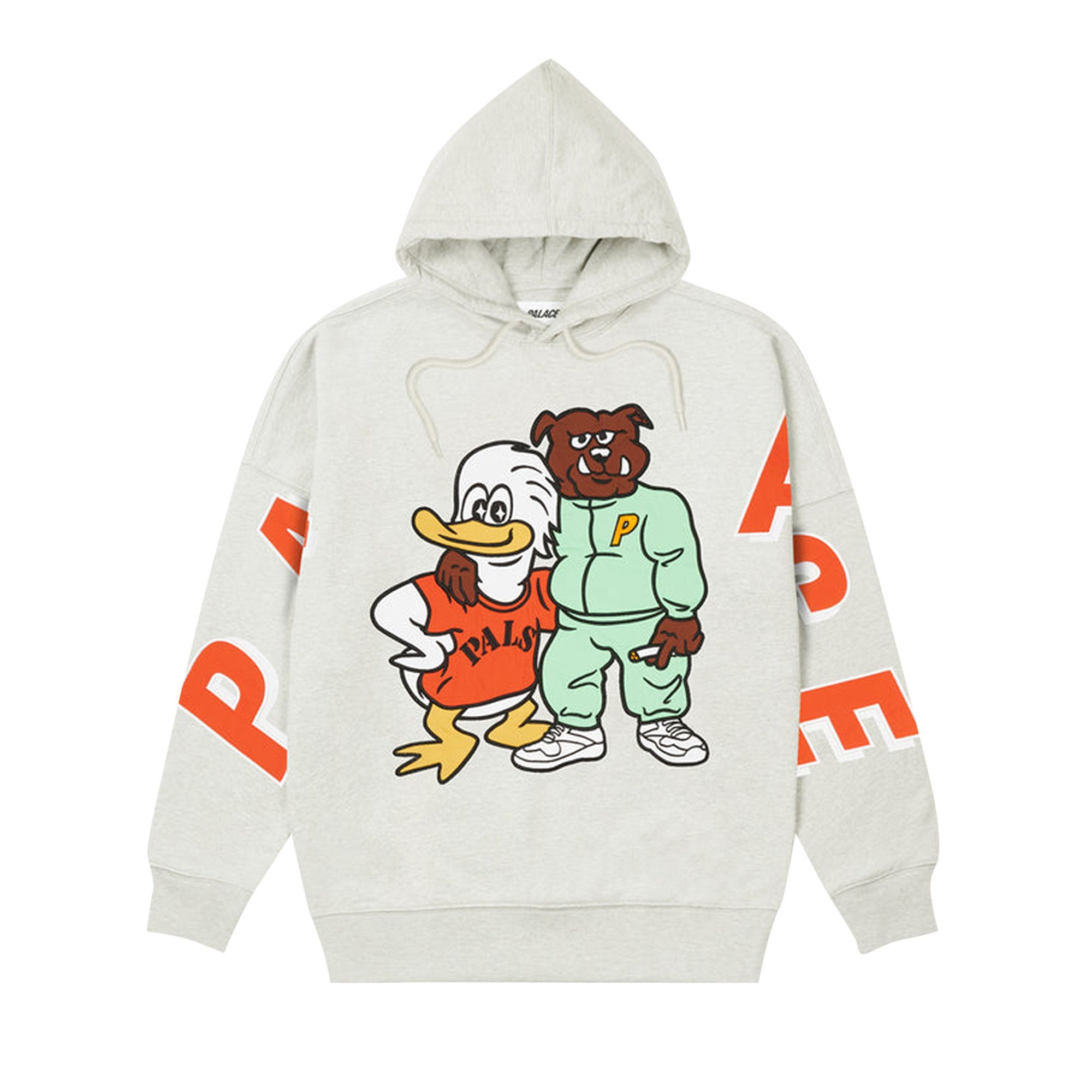 Buy Palace Dog And Duck Drop Shoulder Hood 'Grey Marl' - P22CS217