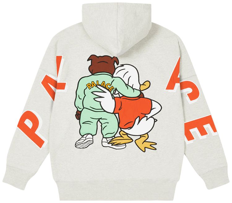 Palace Dog And Duck Drop Shoulder Hood Grey Marl